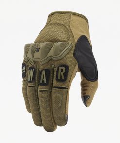 Backhand of Wartorn glove in Coyote