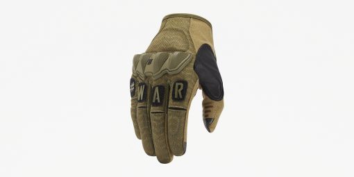 Backhand of Wartorn glove in Coyote
